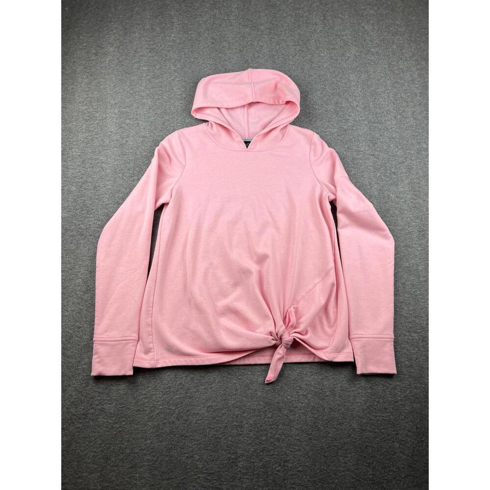 Zelos Women's Pink Hoodie with Tie Front Size Small